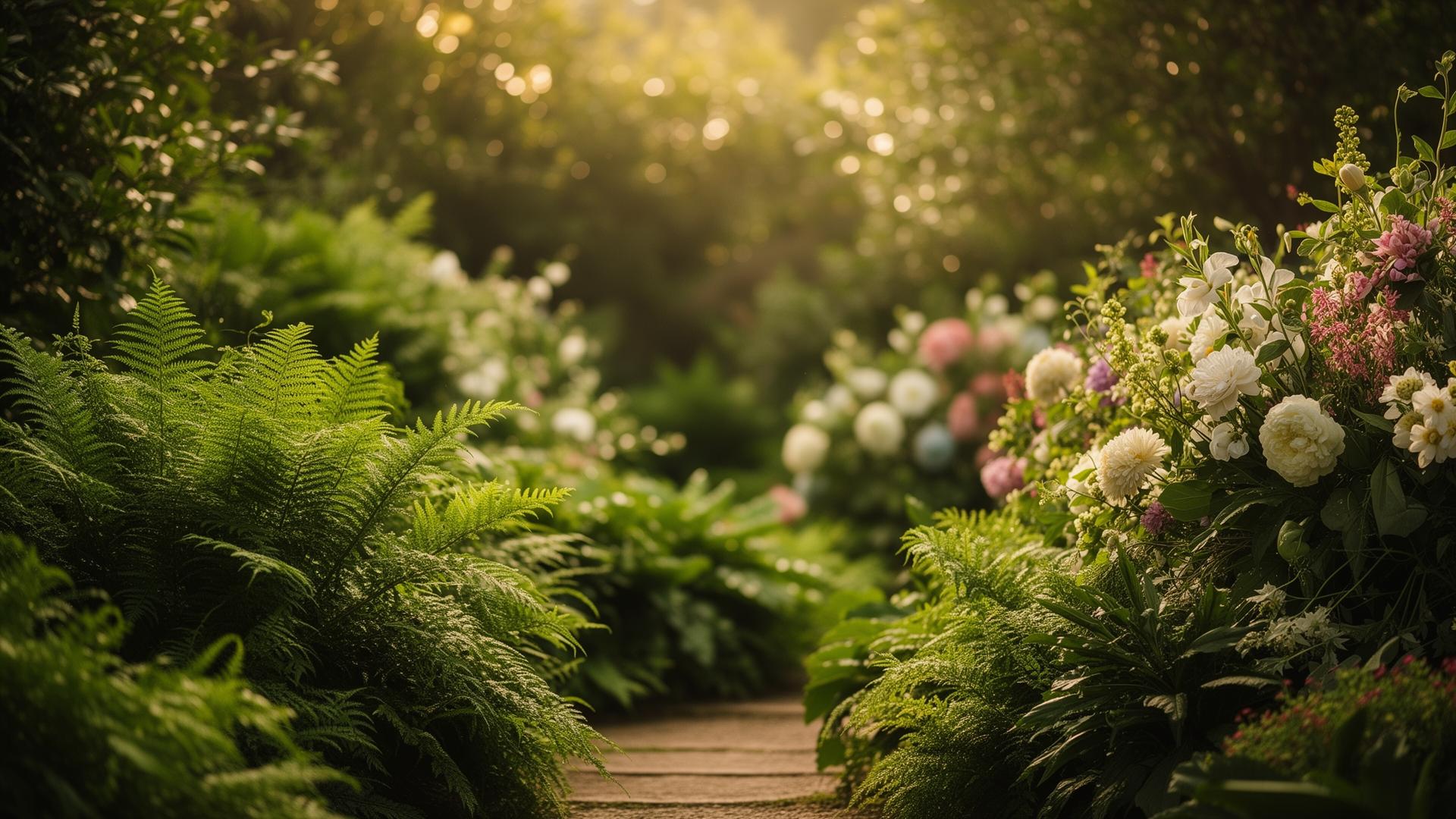 Lush botanical garden
